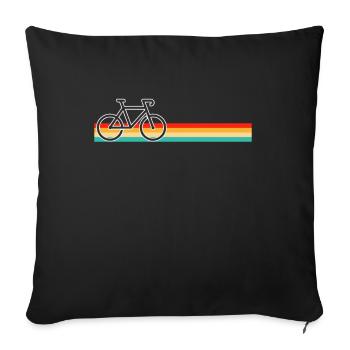 Vélo Rétro - Housse de coussin décorative 45 x 45 cm - noir - Devant
