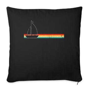 Voile Rétro - Housse de coussin décorative 45 x 45 cm - noir - Devant