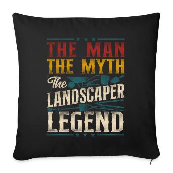 Landscaper Landscaping Landscape - Sofa pillowcase 17,3'' x 17,3'' (45 x 45 cm) - black - Front