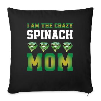 Spinat Mama - Sofakissenbezug 45 x 45 cm - Schwarz - Vorne