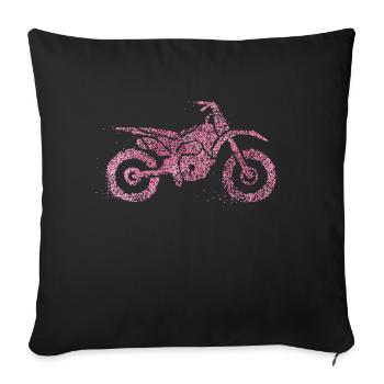 Motorcycle Motorcyclist Biker - Sofa pillowcase 17,3'' x 17,3'' (45 x 45 cm) - black - Front