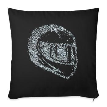 Motorcycle Helmet Motorcycle Motorcyclist - Sofa pillowcase 17,3'' x 17,3'' (45 x 45 cm) - black - Front