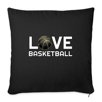 Love Basketball Basketball Tournament Club - Sofa pillowcase 17,3'' x 17,3'' (45 x 45 cm) - black - Front