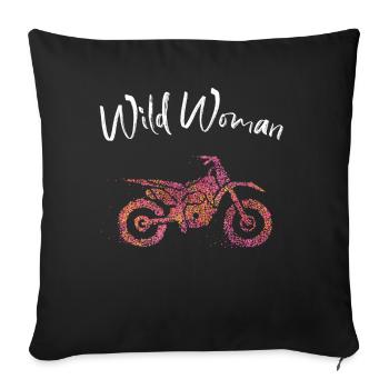 Motorcycle Motorcyclist Driver's License - Sofa pillowcase 17,3'' x 17,3'' (45 x 45 cm) - black - Front
