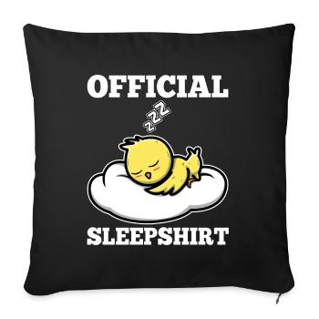 Official sleepshirt chicken - Sofa pillowcase 17,3'' x 17,3'' (45 x 45 cm) - black - Front