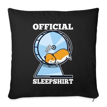 Chemise de nuit officielle Hamster - Housse de coussin décorative 45 x 45 cm - noir - Devant