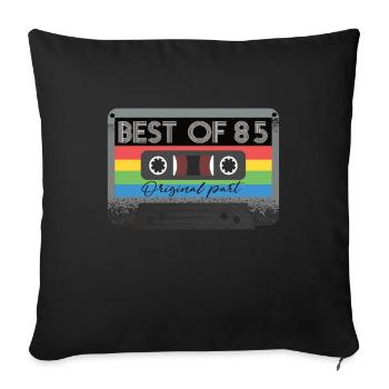 Best Of 85s Cassette 85s Retro - Sofa pillowcase 17,3'' x 17,3'' (45 x 45 cm) - black - Front