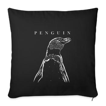 Emperor Sea Bird King Penguin Lover Penguin - Sofa pillowcase 17,3'' x 17,3'' (45 x 45 cm) - black - Front
