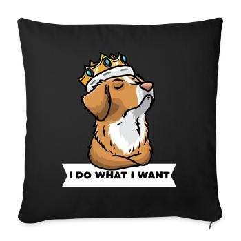 Nova Scotia Duck Tolling Retriever Dog - Sofa pillowcase 17,3'' x 17,3'' (45 x 45 cm) - black - Front
