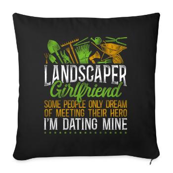 Landscaper Landscaping Landscape - Sofakissenbezug 45 x 45 cm - Schwarz - Vorne