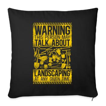Paysagiste Aménagement Paysager - Housse de coussin décorative 45 x 45 cm - noir - Devant