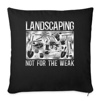 Landscaper Landscaping Landscape - Sofa pillowcase 17,3'' x 17,3'' (45 x 45 cm) - black - Front