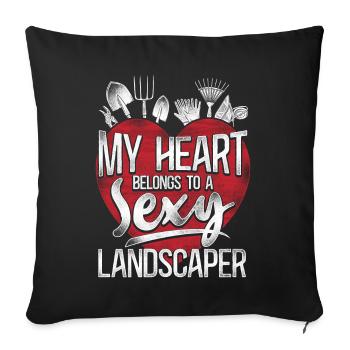 Landscaper Landscaping Landscape - Sofakissenbezug 45 x 45 cm - Schwarz - Vorne