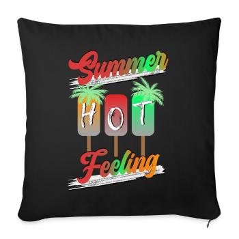 Summer Feeling - Sofa pillowcase 17,3'' x 17,3'' (45 x 45 cm) - black - Front