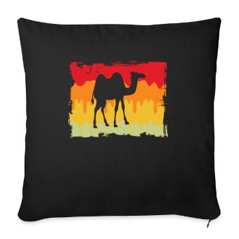 Camel Retro - Sofa pillowcase 17,3'' x 17,3'' (45 x 45 cm) - black - Front