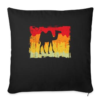Camel Retro - Sofa pillowcase 17,3'' x 17,3'' (45 x 45 cm) - black - Front