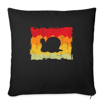 Snail Retro - Sofa pillowcase 17,3'' x 17,3'' (45 x 45 cm) - black - Front