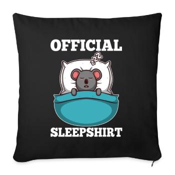 Official Sleeping Shirt Koala - Sofa pillowcase 17,3'' x 17,3'' (45 x 45 cm) - black - Front