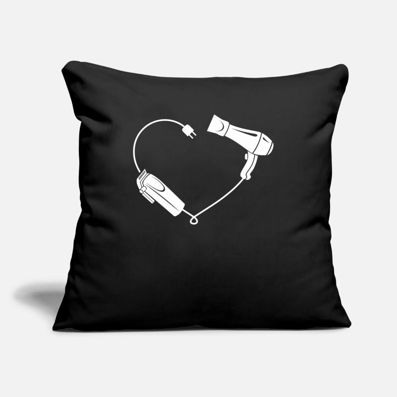 Coiffeur Ciseaux Sèche-cheveux Housse de coussin décorative 45 x 45 cm