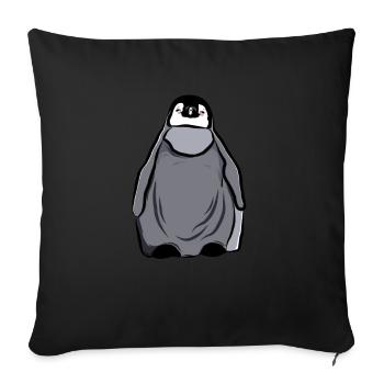 Baby Penguin Sea Bird King Emperor Penguin Lover - Sofa pillowcase 17,3'' x 17,3'' (45 x 45 cm) - black - Front