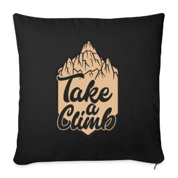 Take a Climb Bouldering Escalade sportive - Housse de coussin décorative 45 x 45 cm - noir - Devant