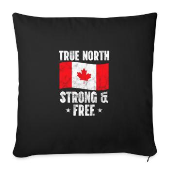 Canada Maple Leaf Flag Canada Vancouver Gift - Sofa pillowcase 17,3'' x 17,3'' (45 x 45 cm) - black - Front