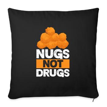 Chicken Poultry Chicken Nuggets Gift - Sofa pillowcase 17,3'' x 17,3'' (45 x 45 cm) - black - Front