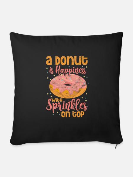 Donut - Sofakissenbezug 45 x 45 cm - Schwarz