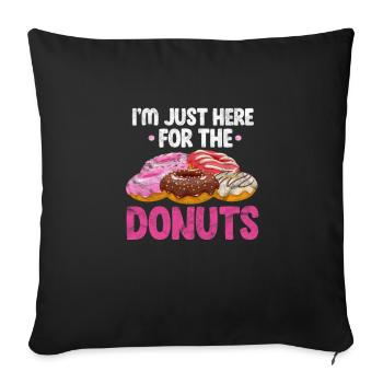 Donut - Sofakissenbezug 45 x 45 cm - Schwarz - Vorne