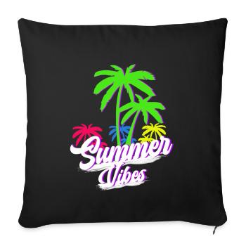 Summer Vibes - Sofa pillowcase 17,3'' x 17,3'' (45 x 45 cm) - black - Front