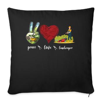 Paysagiste Aménagement Paysager - Housse de coussin décorative 45 x 45 cm - noir - Devant