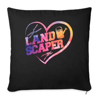 Landscaper Landscaping Landscape - Sofa pillowcase 17,3'' x 17,3'' (45 x 45 cm) - black - Front