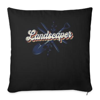 Landscaper Landscaping Landscape - Sofa pillowcase 17,3'' x 17,3'' (45 x 45 cm) - black - Front