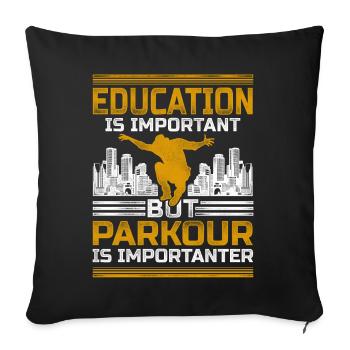 Parkour Free Running Traceur - Sofa pillowcase 17,3'' x 17,3'' (45 x 45 cm) - black - Front