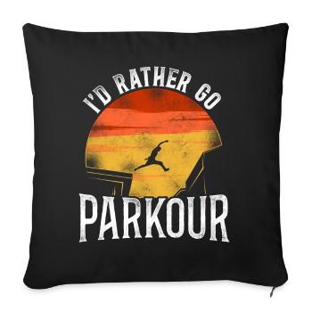 Parkour Free Running Traceur - Sofa pillowcase 17,3'' x 17,3'' (45 x 45 cm) - black - Front