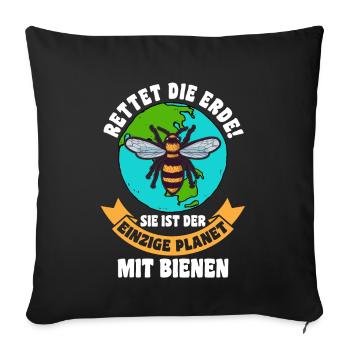 Imker Imkerei Biene Bienen - Sofakissenbezug 45 x 45 cm - Schwarz - Vorne