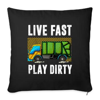 Garbage Man Gift Garbage Garbage Collection Waste Profession - Sofa pillowcase 17,3'' x 17,3'' (45 x 45 cm) - black - Front