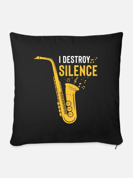 Jazz - Sofakissenbezug 45 x 45 cm - Schwarz