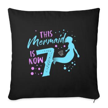 Mermaid Gift Sea Mermaid Mermaid JGA Bride - Sofa pillowcase 17,3'' x 17,3'' (45 x 45 cm) - black - Front