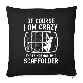Gerüstbauer Geschenk Arbeit Beruf Bauarbeiter Job - Sofakissenbezug 45 x 45 cm - Schwarz - Vorne