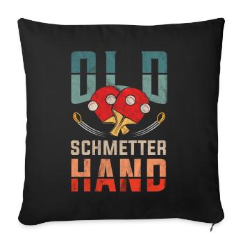 Tennis de table Tennis de table Tennis De table Cadeau Ping Pong - Housse de coussin décorative 45 x 45 cm - noir - Devant