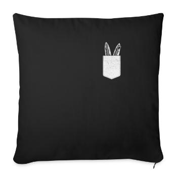 Surfing Pocket Water Surfing Wave Surfing Pocket - Housse de coussin décorative 45 x 45 cm - noir - Devant