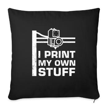3D Printer - Sofa pillowcase 17,3'' x 17,3'' (45 x 45 cm) - black - Front