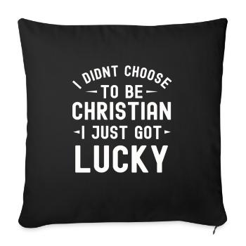 Chrétiens Religion Bible évangélique Jésus Église - Housse de coussin décorative 45 x 45 cm - noir - Devant