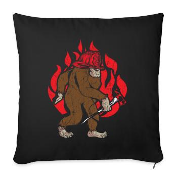 Firefighting Firefighter Firefighter Fireman Fire - Sofa pillowcase 17,3'' x 17,3'' (45 x 45 cm) - black - Front