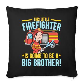 Firefighting Firefighter Firefighter Fireman Fire - Sofa pillowcase 17,3'' x 17,3'' (45 x 45 cm) - black - Front