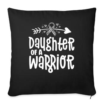 Daughter Of A Rare Disease Warrior Awareness - Sofa pillowcase 17,3'' x 17,3'' (45 x 45 cm) - black - Front