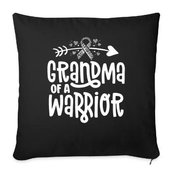 Grandma Of A Rare Disease Warrior Awareness Zebra - Sofa pillowcase 17,3'' x 17,3'' (45 x 45 cm) - black - Front