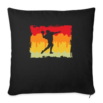 Football Retro - Sofa pillowcase 17,3'' x 17,3'' (45 x 45 cm) - black - Front