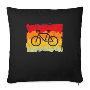 Vélo Rétro - Housse de coussin décorative 45 x 45 cm - noir - Devant